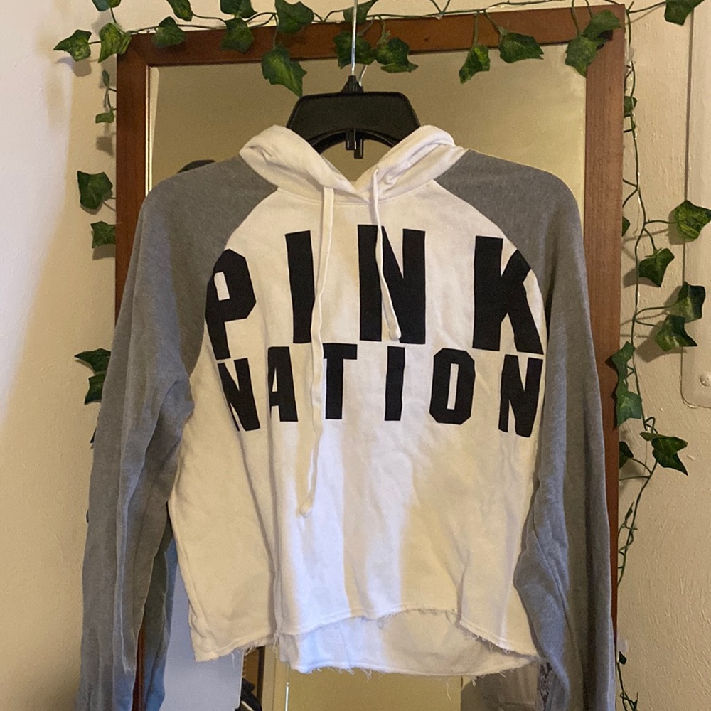 Victoria secret Pink Nation crop hoodie